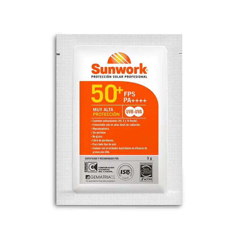Fotoprotector o "bloqueador" en sachet